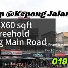 Limited Jalan Besar Kepong 3 sty shop for sell