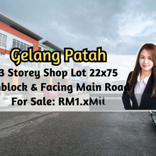 Gelang Patah, 3 Storey House 22x75, Unblock View, Facing Main Road