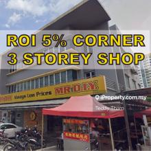 Corner 3 storey Shop, 7300 sf, Facing Main Road, Freehold, Tenanted