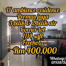 D'Ambience Residence, Permas Jaya, Masai. Price: rm400,000 (nego)