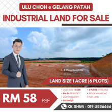 6 Plots Ulu Choh @ Gelang Patah 1 Acre Industrial Land for Sale