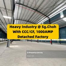 With ccc cf, Detached Factory, 44 k land size, 38.5k Built Up, 1000amp