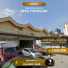 Desa Tun Razak, KL Single Storey Factory For Sale