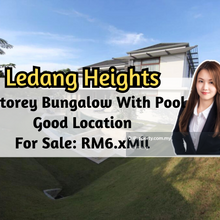 Ledang Heights, 2 Storey Bungalow With Pool, Good Location, 6 plus 1