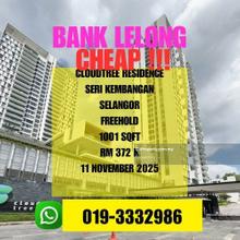 Bank Lelong Freehold Cloudtree Residence Seri Kembangan Selangor