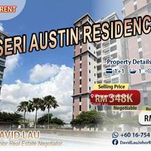 Fully Furnished Seri Austin Luxury Apartment 2 Bedrooms 1 Bathroom