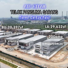 Brand New Air Hitam Semi Detached 3 Storey Factory 200amp 40ft 3ton