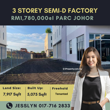 I parc Tanjung Pelepas, 3 Storey Semi-Detached Factory For Sale
