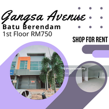 Lower Rental 1st Floor Shop Office Gangsa Avenue Batu Berendam