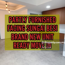 Partly Furnished / Brand New Unit / Facing Sungai Besi / Ready Move In