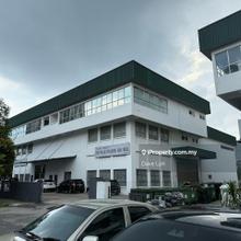 Semi-factory 3 storey warehouse with land