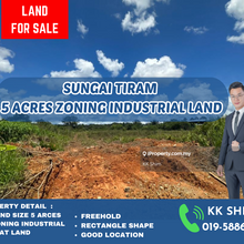 Sungai Tiram 5 Acres Zoning Medium Industrial Land Rm36 psf only