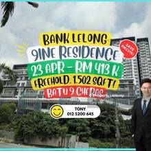 Save Rm237k! Bank Lelong 9ine Residence @ Suria Cheras Batu 9