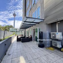 Private lanai with both KL Tower and PNB 118 view