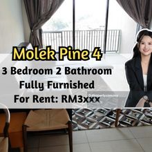 Molek Pine 4, 3 Bedroom 2 Bathroom, Fully Furnished, New Painted