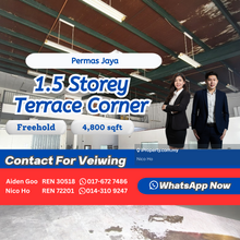 Permas Jaya 1.5 Storey Terrace Corner Factory for sale