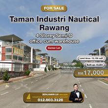 Taman Industri Nautical, Rawang 4 Story Semi-D Warehouse For Rent