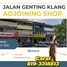 Ajoining shop Jalan Genting Klang For Rent