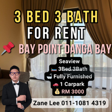 For Rent   l   Seaview Danga Bay   l   3 Bed 3 Bath