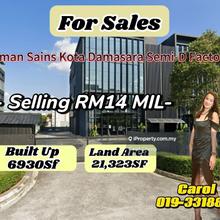 Taman Sains Selangor Kota Damansara Semi Detached Factory For Sales