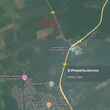 7.5 acres Durian Farm beside main road. Have stream. Freehold title