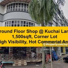 Kuchai Lama, Ground Floor Shop, Corner Lot, 1500sf, Limited, Hot Area 