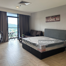 Big ID studio Fully Furnished with balcony and sky view & green view 