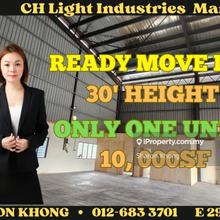Semi D factory with huge built up and high ceiling