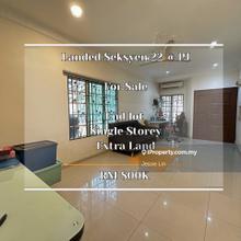 Seksyen 22 PJ single storey for sale end lot extra land