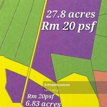 Industrial Land 27.8 plus 6.83 acres For Sale 