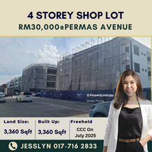 Permas Avenue ,4 Storey Shop Lot Corner With Lift For Rent