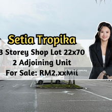 Setia Tropika, 3 Storey Shop Lot 22x70, 2 Adjoining Unit, Freehold