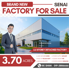 Brand New Senai 30,731sqft 1.5 Storey Detached Factory for Sale