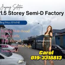 High Traffic  Bandar Jinjang Selatan  1.5 sty Semi D Factory