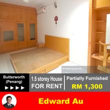 Spacious 1.5-Storey House for Rent in Prime Butterworth Location!