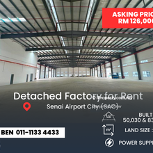 2 Units Detached Factory for Rent @Senai Airport City