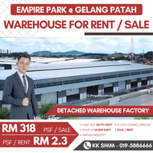 Empire Park@Gelang Patah 29,838sqft Detached Warehouse Factry for Sale