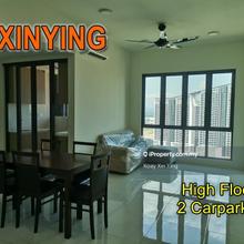 High Floor, 2 Carparks, Furnished Unit, 2 plus 1 Rooms 