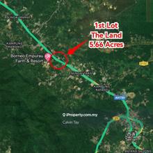 5.66 Acres Land (1st Lot Main Road) at 34th Mile, Kuching Serian Road 