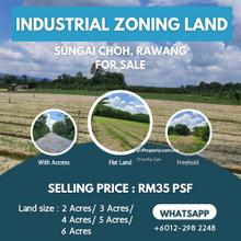 4 Acres Industrial Zoning Land @ Sungai Choh for Sale