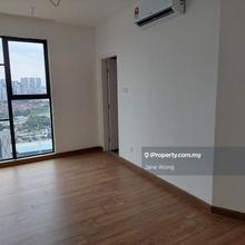 New condo partial furnished near LRT and mall shops