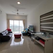High floor, fully furnished & with very nice hill, city & far sea view