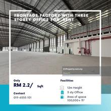 Brand New Facing frontage mainroad Telok Panglima Factory For Rent