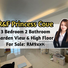 R&F Princess Cove, 3 Bedroom 2 Bathroom, Garden View, High Floor