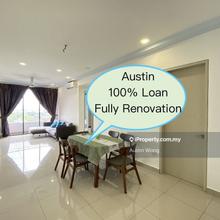 Fully Reno Corner unit D'aman residence 100% Loan  Puchong taman mas 