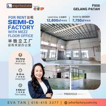 Semi-Detached Factory at Gelang Patah Setia Business Park for rent