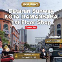 Dataran Sunway, Kota Damansara (Corner Lot) 1st Floor Shop for Rent