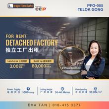 Detached Factory at Klang Telok Gong for rent