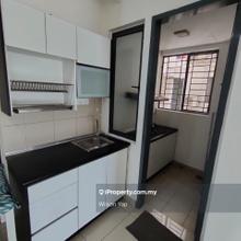Well kept unit with partially furnished 