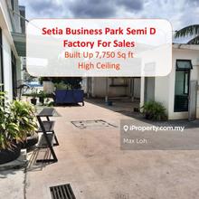 Setia Business Park, Semi D Factory, Bua 7,750 Sqf